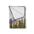 thumbnail image 2 of Landscape Soft Flannel Fleece Blanket, Rocky Mountains Majestic Look Canada Evergreen Aspen Trees Autumn Nature Outdoor, Cozy Plush for Indoor and Outdoor Use, 50" x 60", Multicolor, by Ambesonne, 2 of 5