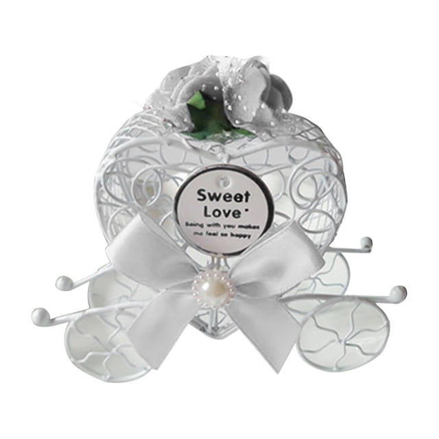 Caja de regalo exquisita romántica Metal amor corazón Favor caja de dulces para casarse