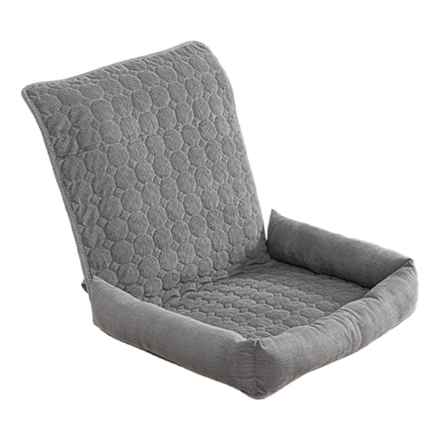 Asiento antideslizante para perros en el coche, fácil de instalar, cómodo y profesional. Gris oscuro