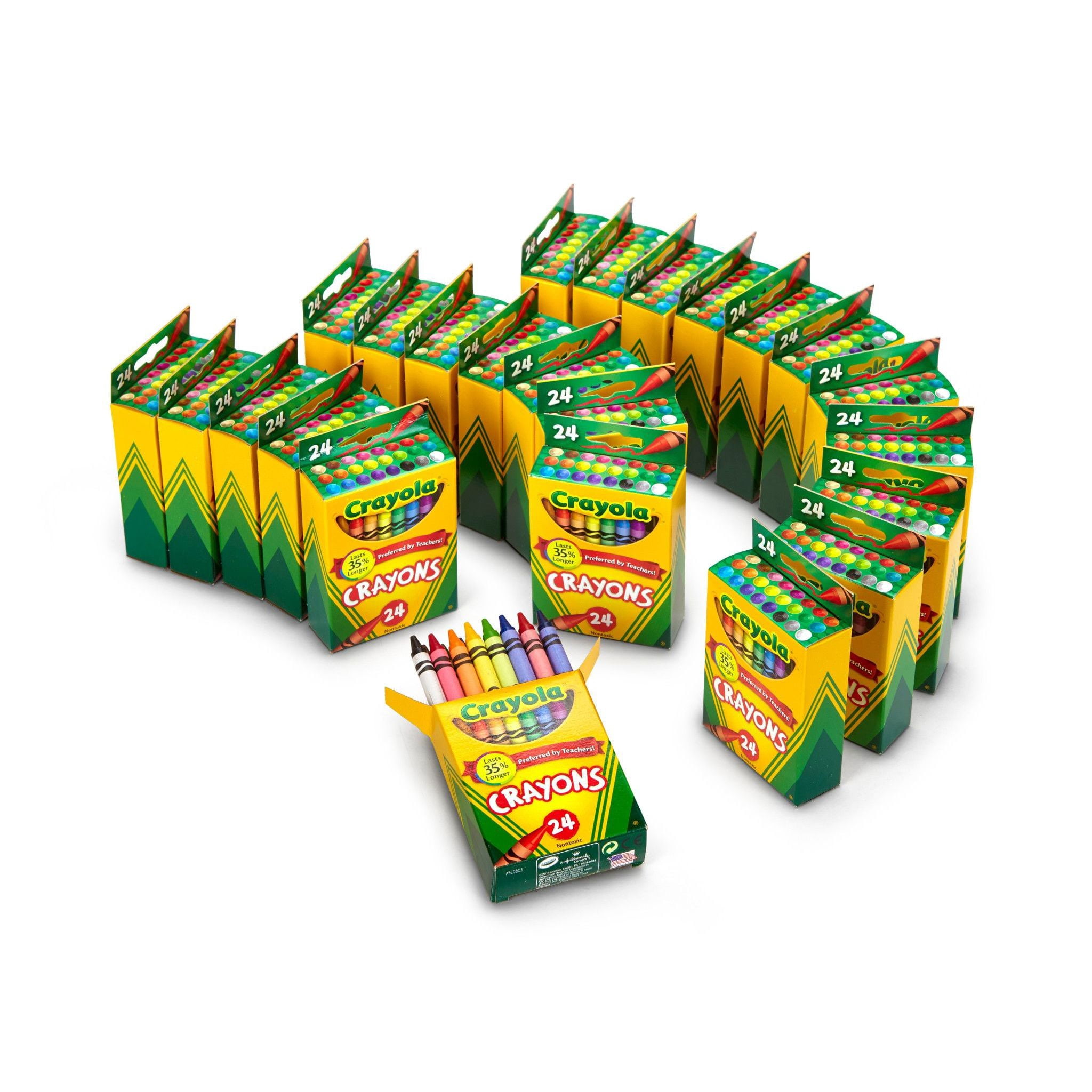 Crayola Crayons Bulk, Classroom Supplies for Teachers, 24 Crayon Packs with 24 Assorted Colors