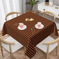 thumbnail image 6 of Square Tablecloth 52 x 52 Inch, Halloween Orange Gingham Square Tablecloth Washable Table Cloth Kitchen Tablecloth for Dining Table, Buffet Parties and Camping, 6 of 8