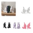 thumbnail image 5 of Yoga Hippo Bookends, Heavy Resin Animal Book Holders, Creative Yoga Hippo Statue, Three Colors (Pink), 2 Pcs, 5 of 5