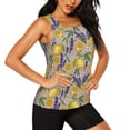 thumbnail image 2 of Balery Lavender Flowers Camiseta sin mangas estampada ligera para mujer, tops de entrenamiento sin mangas, camisetas de yoga transpirables de secado rápido.-X-Large, 2 of 7