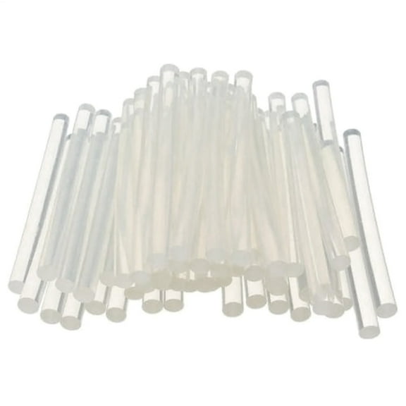 XIEULQP Hot Glue Sticks, Full Size, 4" Long, 50 Count, Clear, Bonds: Wood, Metal, Glass, Plastic, Floral, Fabric, Leather, Foam, and More (Pack of 1 with 50 Glue Sticks)
