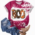thumbnail image 7 of TOWED22 Ghost Spooky Halloween Shirts for Women Funny Bow Pumpkin Graphic Tees Fall Short Sleeve Tops Costumes(Hot Pink,S), 7 of 7