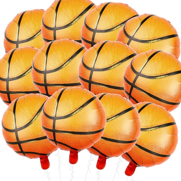 Globos de baloncesto Mokesova de 18 pulgadas para fiestas de baloncesto x12