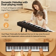 TERENCE 88 Key Piano Keyboard Digital: 88 Key Keyboard Piano Semi-Weighted Full Size Premium Sound MIDI Headphone Jack Triple Pedal for Beginners to Professionals