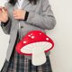 thumbnail image 4 of Bolso cruzado Likrtyny hongo cuero PU rojo, 4 of 6