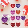 thumbnail image 2 of Etiquetas adhesivas de corazón de amor, 500 Uds., decoración del Día de San Valentín, manualidades, sobres, etiquetas adhesivas para suministros de , Púrpura, 2 of 8
