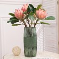 thumbnail image 4 of 3Pcs Artificial Protea Cynaroides Flowers, Faux Pink Flower King Protea Fake Flowers for Home Office Wedding Party Table Centerpieces Decor (Pink), 4 of 5