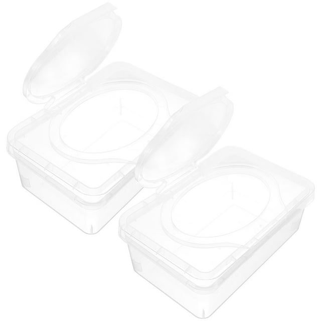 Raindrops Étui Distributeur de Lingettes 2 Pcs Boîte Transparente Support PP pour Lingettes avec Utilisation à une Main