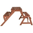 thumbnail image 5 of Leisure Season Wood Convertible Picnic Table & Garden Bench in Medium Brown, 5 of 7
