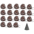 thumbnail image 1 of Christmas Pine Cones Snow Tipped Natural Pine Cone With String For Christmas Tree Decoration 18 Pcs, 1 of 2