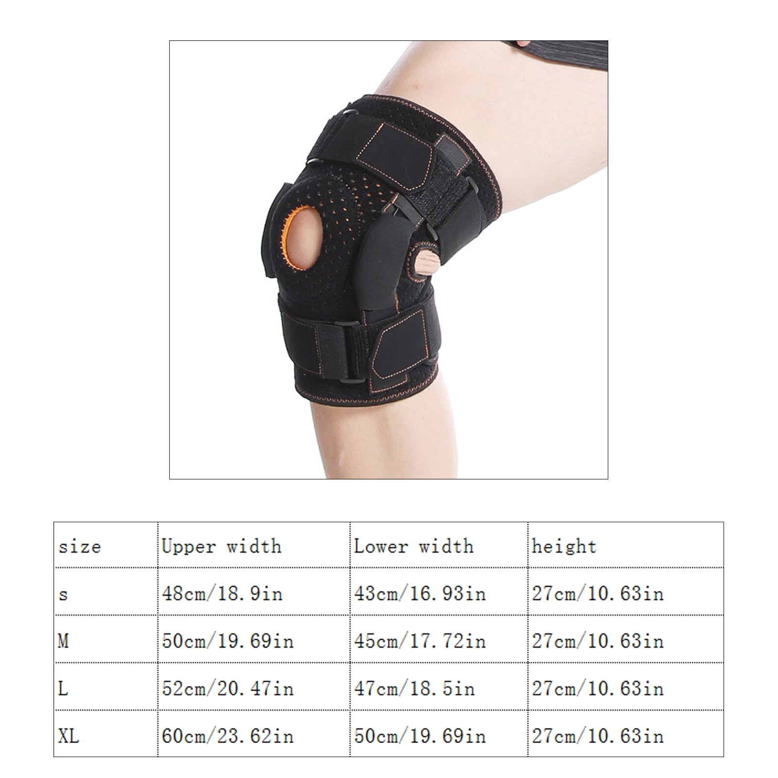 Knee Brace with Metal Hinges and Side Stabilizers for Men Women Sport Adjustable Knee Support Brace for Injury Recovery
