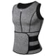 thumbnail image 4 of Chaleco de entrenamiento de cintura con cremallera y traje de sauna de neopreno para hombre, 4 of 8