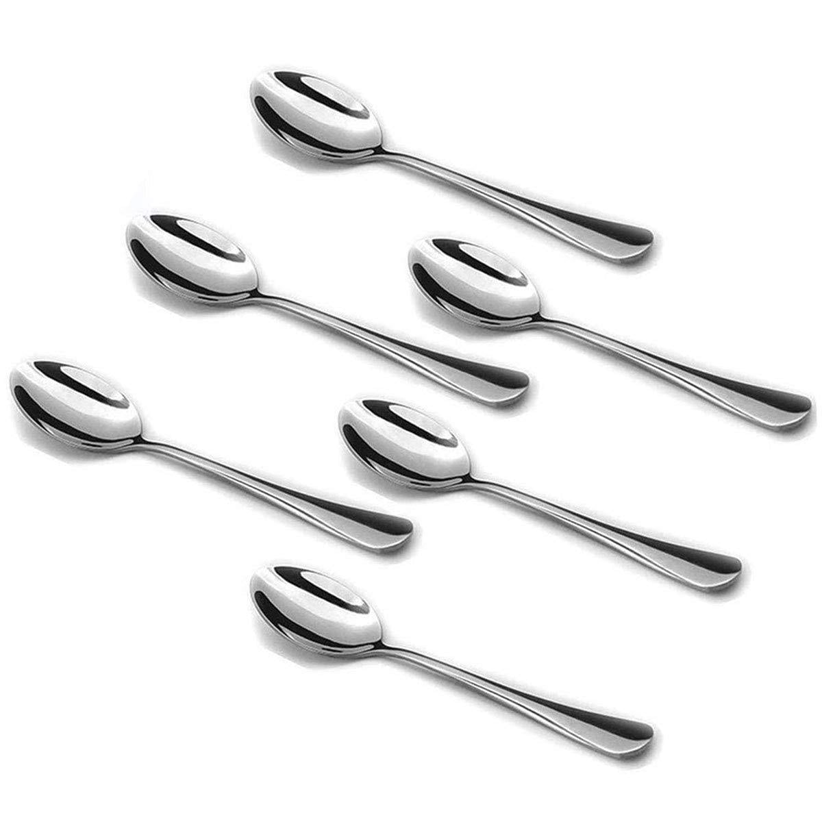 Buyer Star 12-Pieces Silver Stainless Steel Teaspoons 5.5-Inch Mini Coffee Spoons Metal Small Demitasse Espresso Spoons