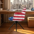 thumbnail image 3 of Xixirimido American Flag and Paws Pattern Swivel Armchair Accent Dining Chair Cover, Stretch Mid-Back Office Desk Chair Slipcover Leisure Arm Chair Protector Soft Covers for Home, 3 of 7