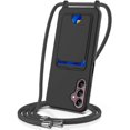 thumbnail image 1 of For Samsung Galaxy A16 5g/4g Case Liquid Silicone Card Holder Phone Back Cover With Lanyard, 1 of 5