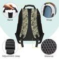 thumbnail image 4 of Bulopur Green Fish Camo Kids Backpack Set 4 Pcs Breathable Outdoor Girls School Bag with Lunch Bag, Pencil Case and Water Bottle Cover for Young Fisher Tween Girls 7-12, 4 of 8