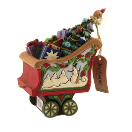 Enesco Jim Shore Heartwood Creek Christmas Train Coal Car Figurine, 5.5-Inch Height