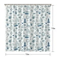 thumbnail image 3 of Anchor and Sailboat Bathroom Shower Curtain 72x72 Inch Waterproof Polyester Fabric with Hooks, Classic Nautical Theme for Coastal and Beach Bathrooms, 3 of 5