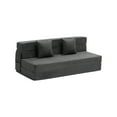 thumbnail image 1 of VEVOR Canapé-Lit Pliant 3-en-1 Canapé Pliable avec 2 Oreillers Gris Foncé Grand Lit, 1 of 9