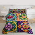thumbnail image 2 of jejeloiu Colorful Vintage Aesthetic Twin Comforter Sets,Watercolor Flowers Floral Bedding Set For Adults Reversible 2 Pieces, 2 of 8