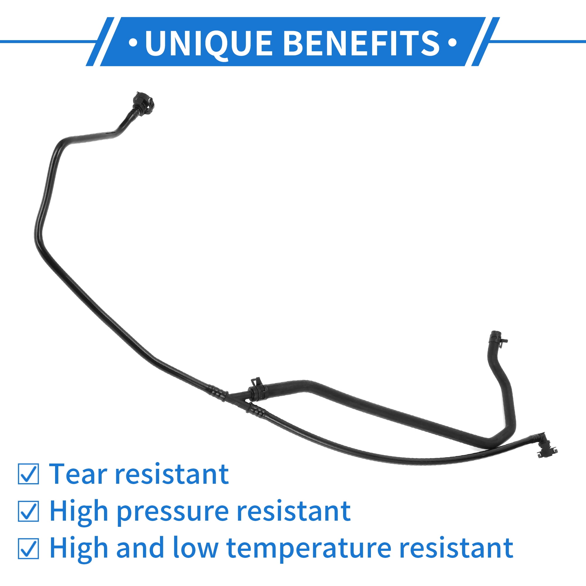 Unique Bargains Engine Coolant Hose for Mercedes-Benz Metris 2.0L 2016-2023 Plastic Black