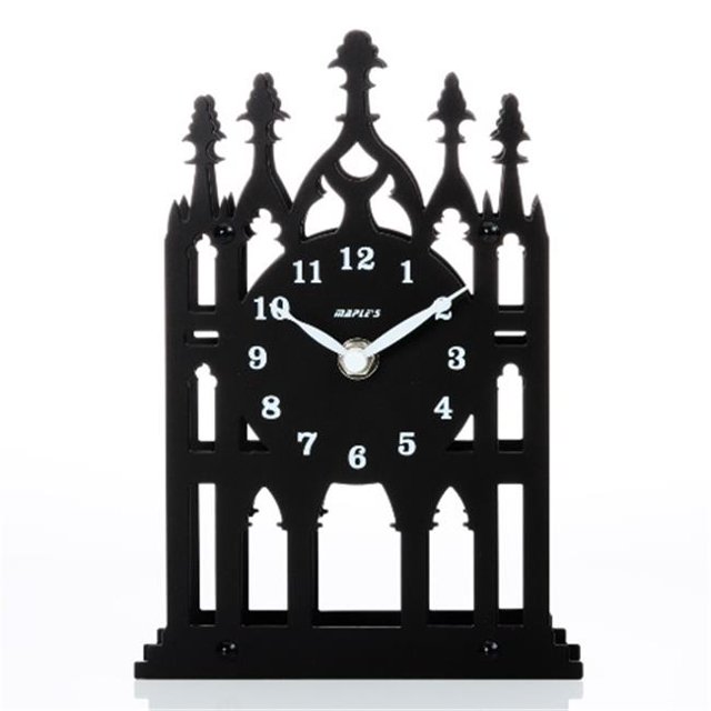 Maples Clock MT001 Silhouette Table en Métal Horloge