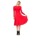thumbnail image 3 of Pastel by Vivienne Women's Fit and Flare Midi Dress Red Large, 3 of 3