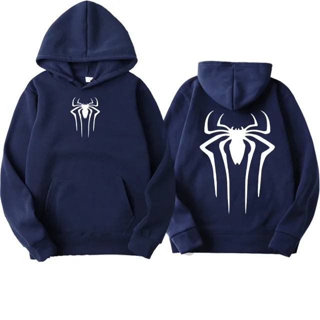 Sweat à Capuche Imprimé Araignée pour Hommes Pull Décontracté Blouse Mode