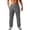 Dark Gray, variant on Bibifish Mens Pants Solid Color Casual Wide Leg Trousers Comfortable Relaxed Fit Elastic Waist Lightweight Breathable Daily Wear Sports Pants
