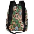 thumbnail image 3 of Lsque Cactus 4 Pattern Backpack – School Travel Canvas Daypack with Ergonomic Padded Straps, Multiple Compartments & Leather Handle, 3 of 5