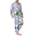 thumbnail image 2 of Lsque Colorful Koi Fish Pattern Long Sleeve Pajama Set for Men - Soft 2-Piece Sleepwear and Loungewear Set with Pockets, Comfy Nightwear-Large, 2 of 7