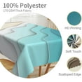 thumbnail image 3 of 60x84inches Modern Rectangle Tablecloth Teal Blue Brown Abstract Ocean Wave Geometric Tablecloths Waterproof Oil-Proof Spillproof Table Cloth Cover for Kitchen Dining Room Indoor Outdoor Use, 3 of 7