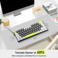 thumbnail image 2 of TERPORT Teclado Mec&aacute;nico RGB de Espa&ntilde;ol de 62 Teclas, Teclado Gamer con &Ntilde; y 20 RGB Retroiluminaci&oacute;n, 60% Port&aacute;til Teclado Peque&ntilde;o Comp, 2 of 9