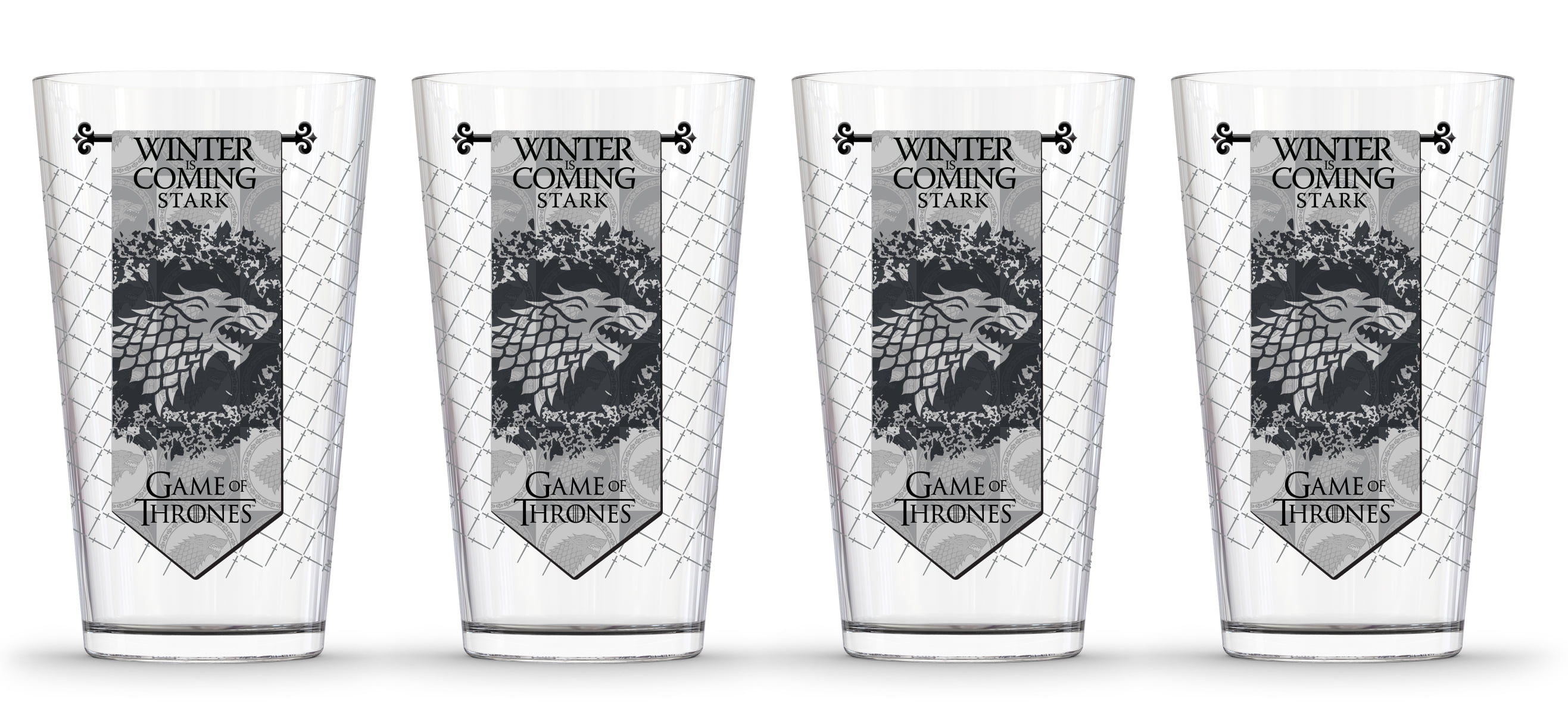 Engraved Pint Glass Game Of Thrones Beer is Coming Stark Emblem Winter is Coming 