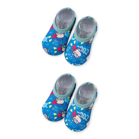 Eigraketly 1 par de zapatillas de agua para niños pequeños, suela de silicona, zapatos de natación, exterior, interior, playa, hogar, buceo, Type2 NO2
