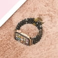 thumbnail image 2 of Bracelet Beaded Bands for Women Compatible with Apple Watch 42(Series 1/2/3)/44/45/46/49mm, Fashion Boho Elastic Stretch Crystal Strap for iWatch Series 10/9/8/7/6/5/4/3/2/1/SE/Ultra, Black, 2 of 4