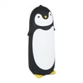thumbnail image 2 of Botella de agua portátil de 300 ml con diseño de pingüino, de cristal, de doble capa, para viaje, color negro, 2 of 11