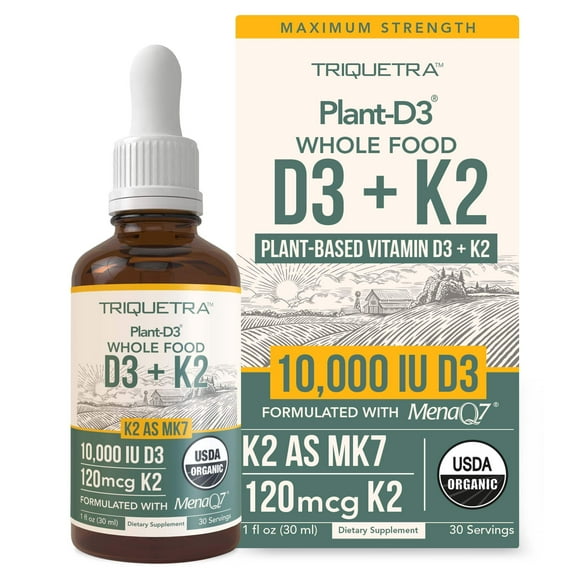 Triquetra Health Plant-D3   K2 10,000 IU D3 Strength