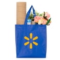 thumbnail image 5 of Walmart Reusable Shopping Bag, Foldable Grocery Tote Bag, Blue, 5 of 9