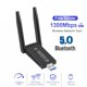 thumbnail image 1 of Adaptador USB 3.0 WiFi Bluetooth 5.0 de 1300 Mbps, 2 en 1, banda dual, 2,4 G y 5 GHz, receptor WLAN inalámbrico, controlador gratuito, 1 of 5