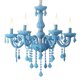 thumbnail image 1 of Candil de Techo Cristal Cortado D'Gala Iluminación DG9132 Azul de 6 Luces, 1 of 4