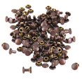 thumbnail image 1 of Abbracc 100x Round DOUBLE Copper Rivets Studs For Jeans Pants Clothing Antique Brass, 1 of 7