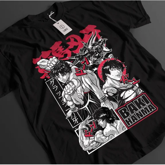 VINTAGE Baki The Grappler Shirt Baki Hanma Tshirt Yujiro Top Fighting T-Shirt Unisex Tee