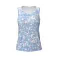 thumbnail image 4 of Haiem White Bule Glitter Workout Tank Tops for Women, Athletic Sports Slim-Fit Tank Tops, Compression Sleeveless Dry Fit Shirts,Athletic Shirt-X-Large, 4 of 9
