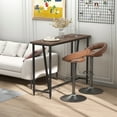 thumbnail image 4 of HOMCOM Industrial Bar Table with Metal Legs, High Pub Table, Narrow Console Table for Hallway, Dining Room, Living Room, Walnut, 4 of 9