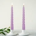 thumbnail image 6 of FCMSHAMD 7.3'' Purple Taper Candles -Spiral Dripless(2 Pack), 6 of 8