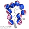 thumbnail image 3 of BNNG July 4th Ball LED String Light, Independence Day Patriotic USA American Flag Lighting USB Battery Powered LEDs Red White Blue String Lights Indoor Outdoor Decorations, 3 of 6